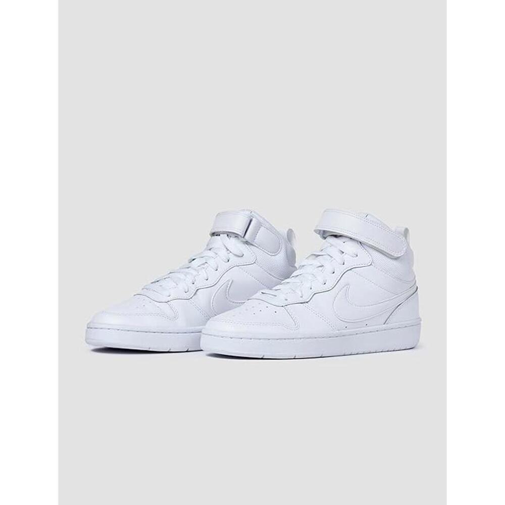 Nike Big Kid Size 4Y Court Borough Mid 2 White CD7782-100